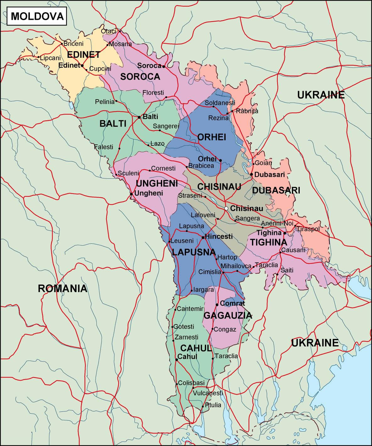 Moldova Map Guide Of The World