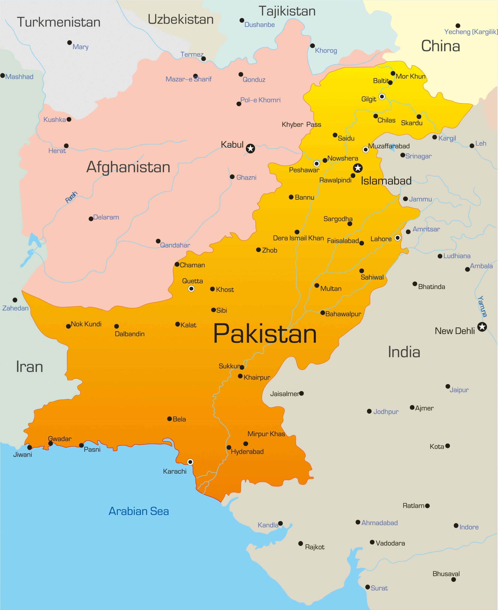 Pakistan Map Guide Of The World