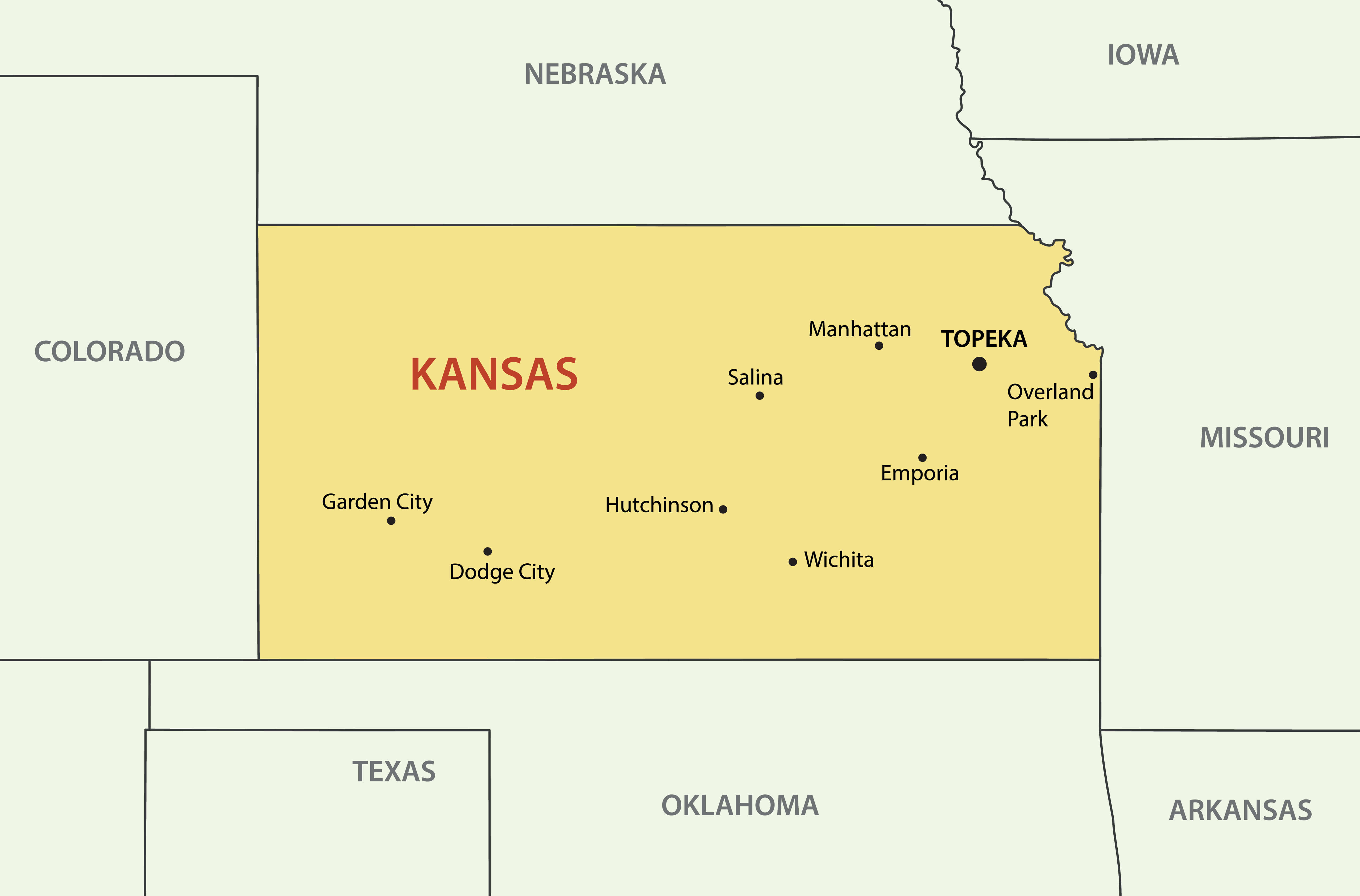 Kansas Map Counties With Usa Map Royalty Free Vector vrogue.co