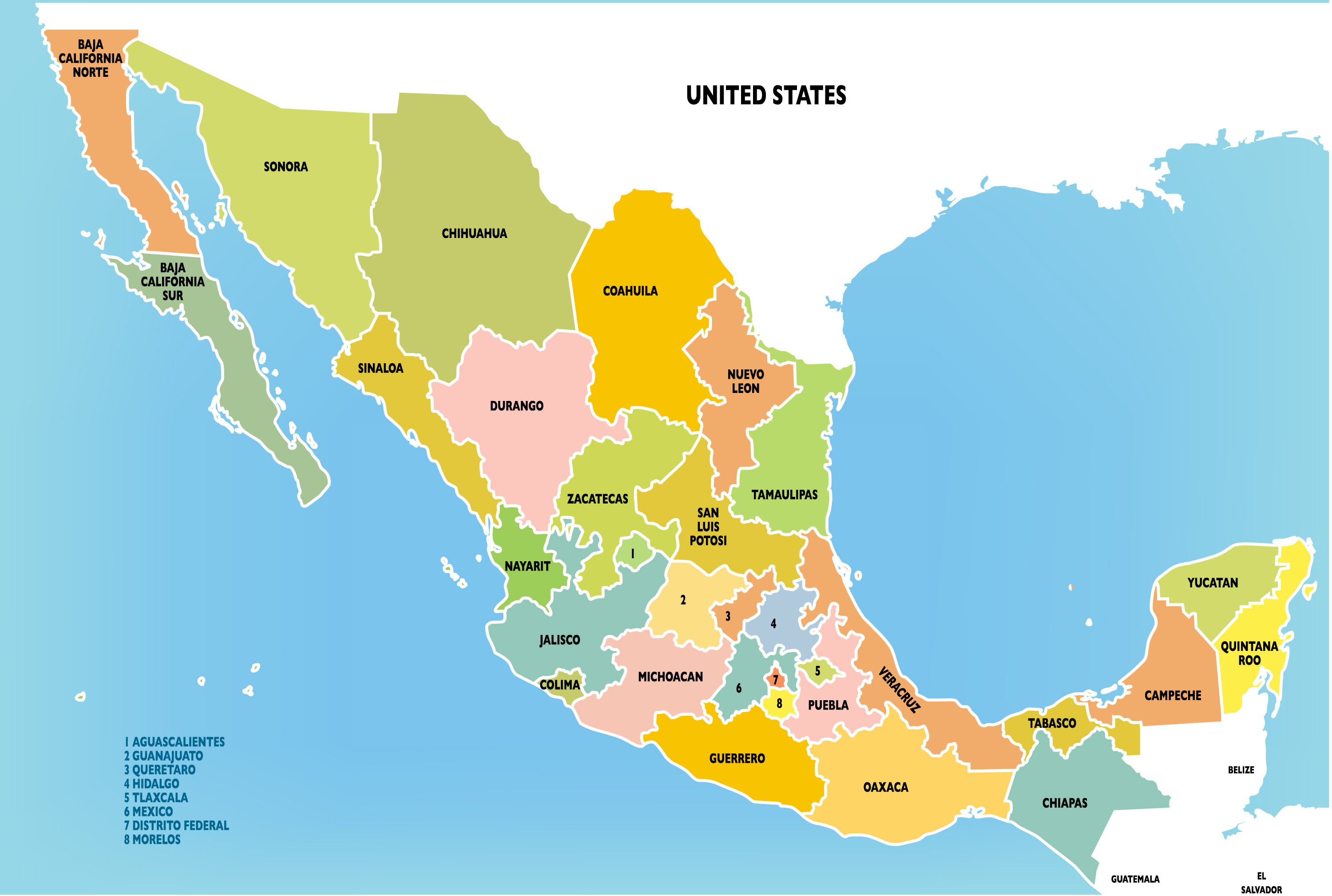 Mexico Map Guide Of The World