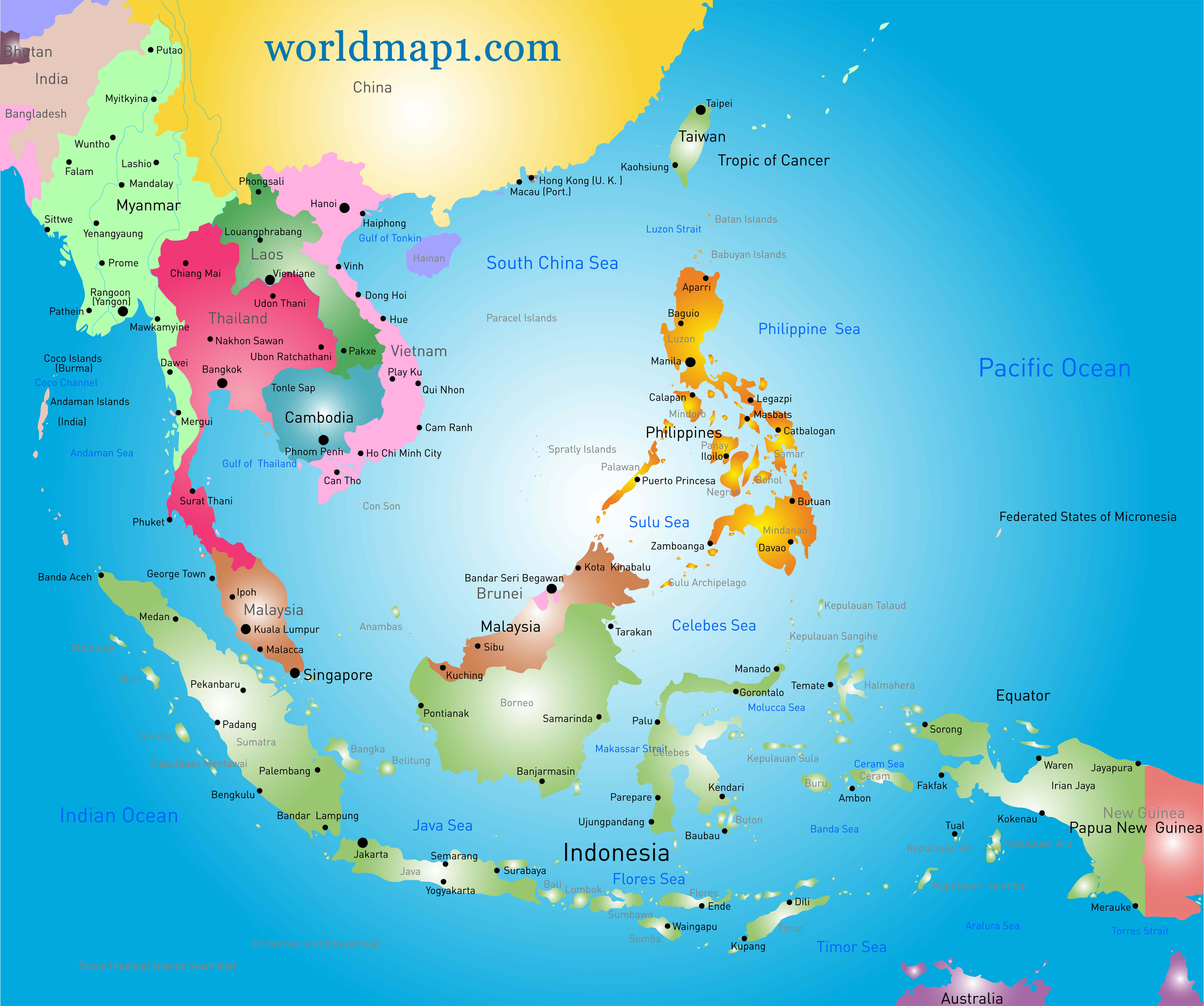 Political Map Of Southeast Asia Royalty Free Vector I Vrogue Co