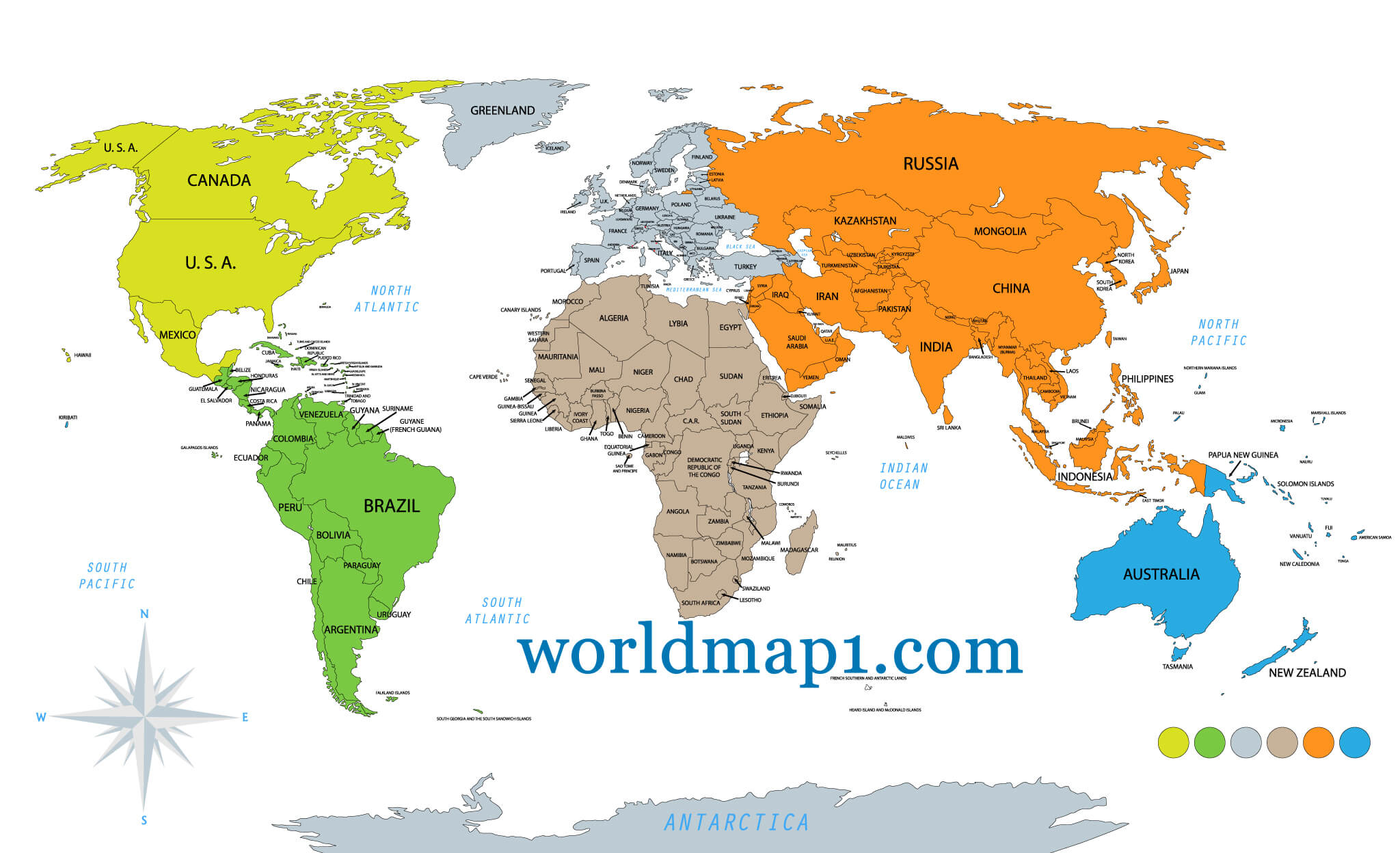 Oceania On World Map Time Zones Map