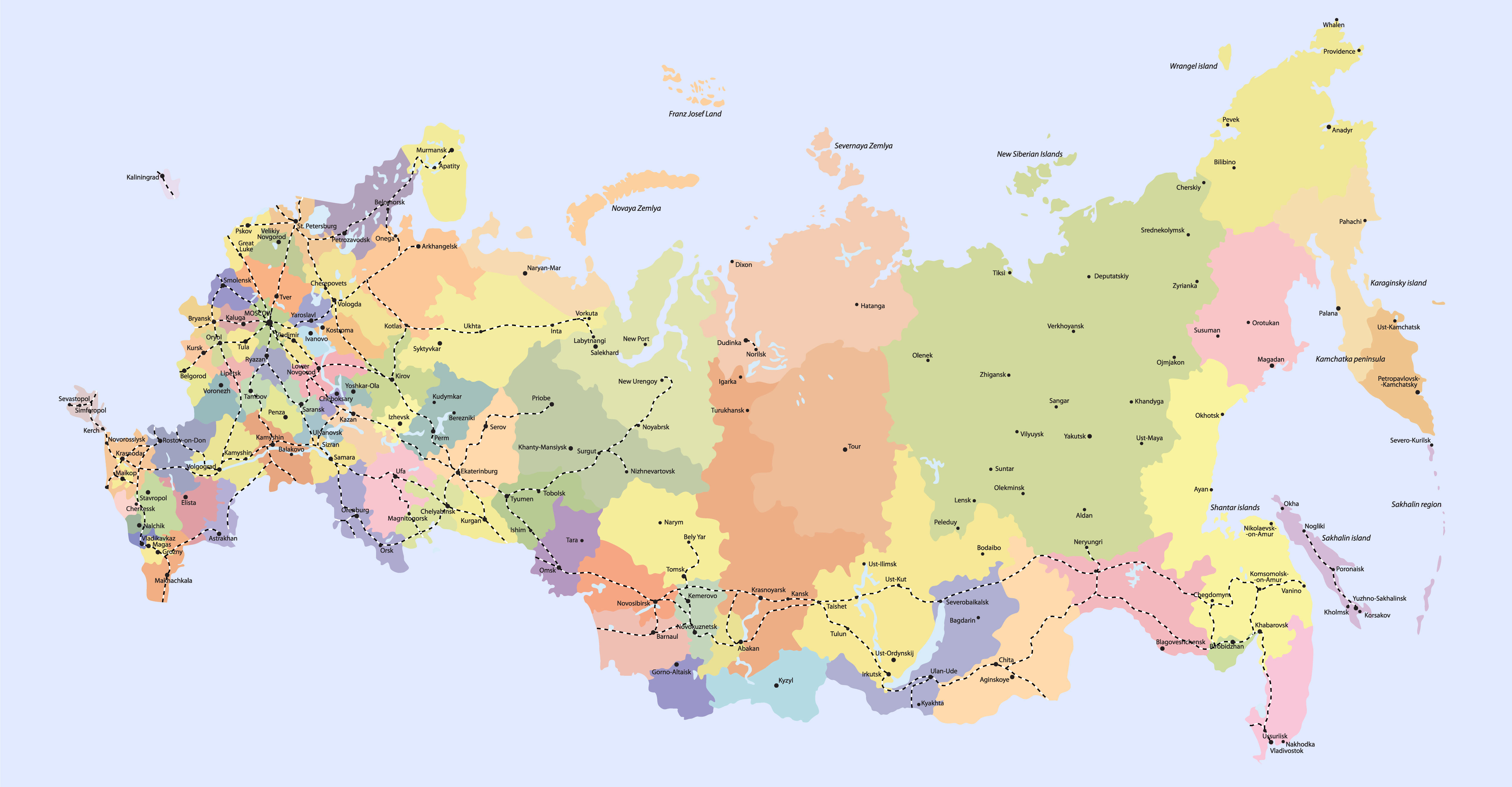 Russia Map Guide of the World