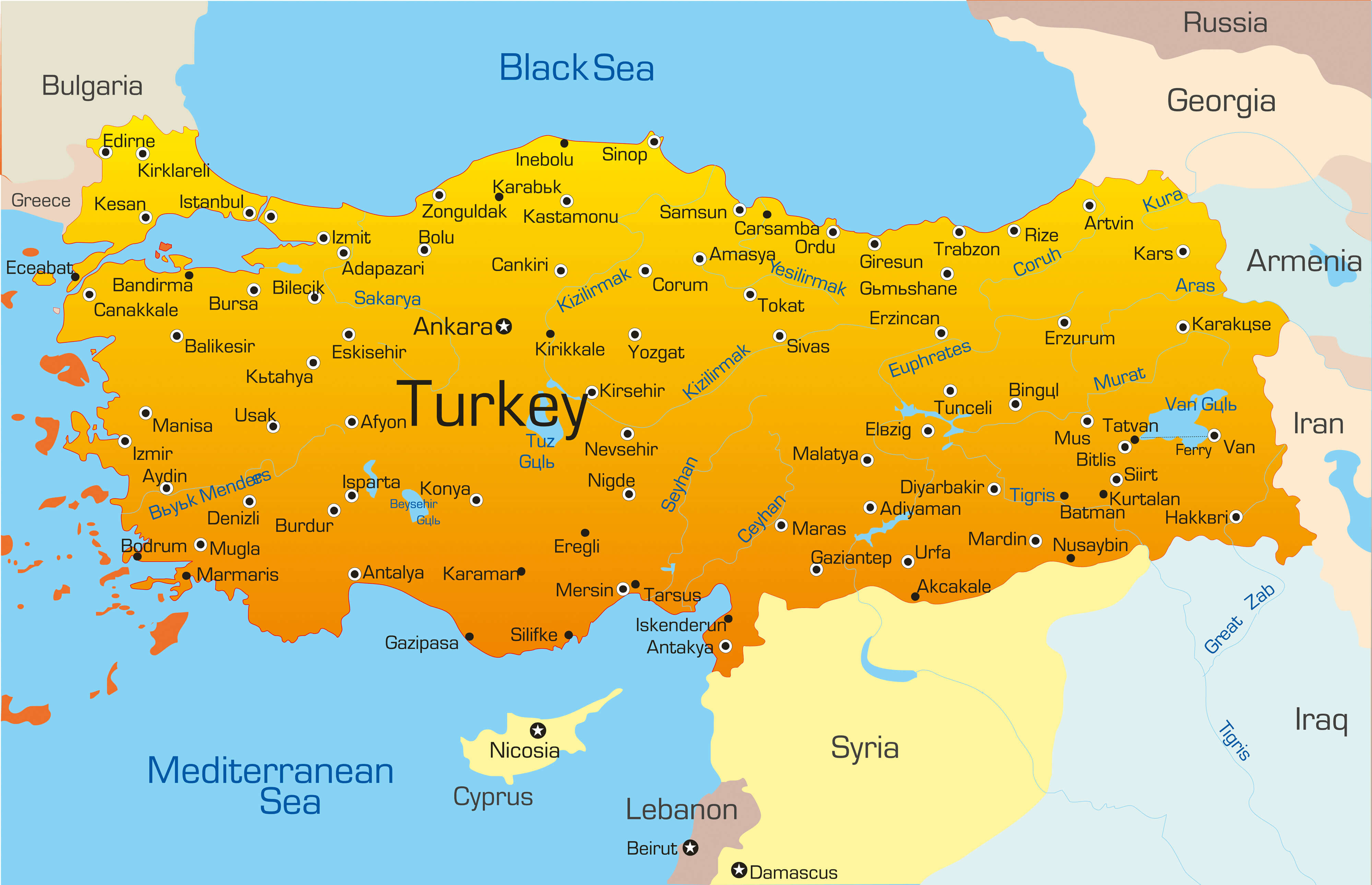 De Kaart Van Turkije Vogels