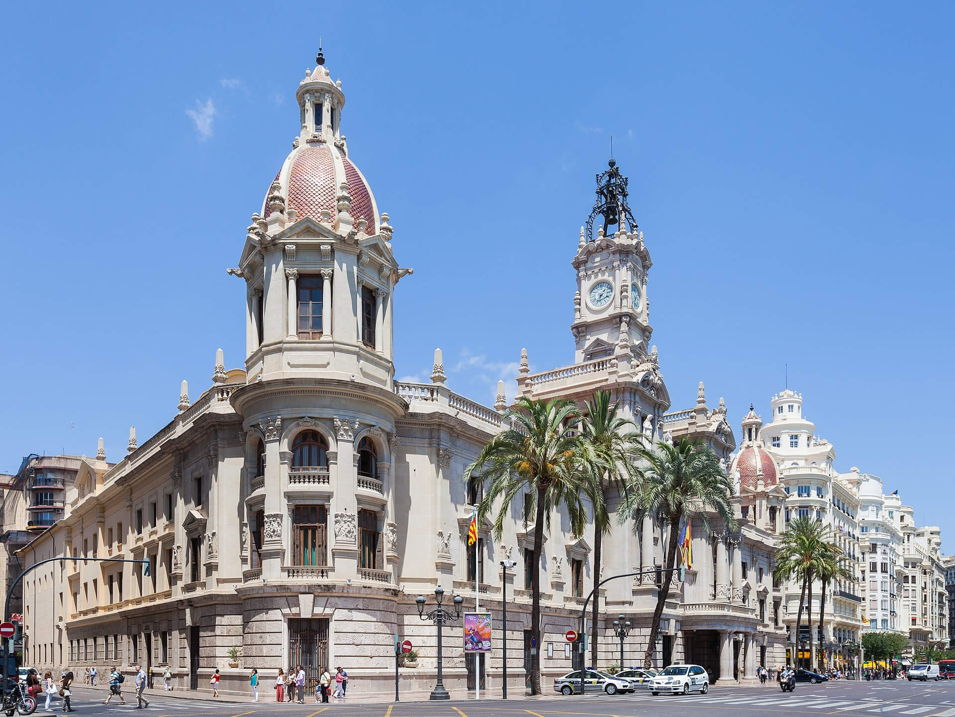 Valencia City Hall in Spain