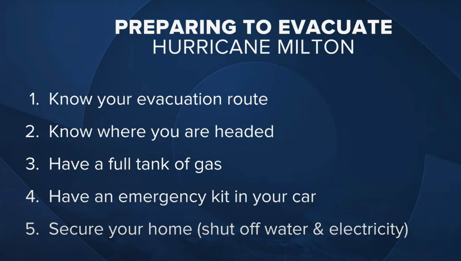 Milton Hurricane Preparing to Evacuate