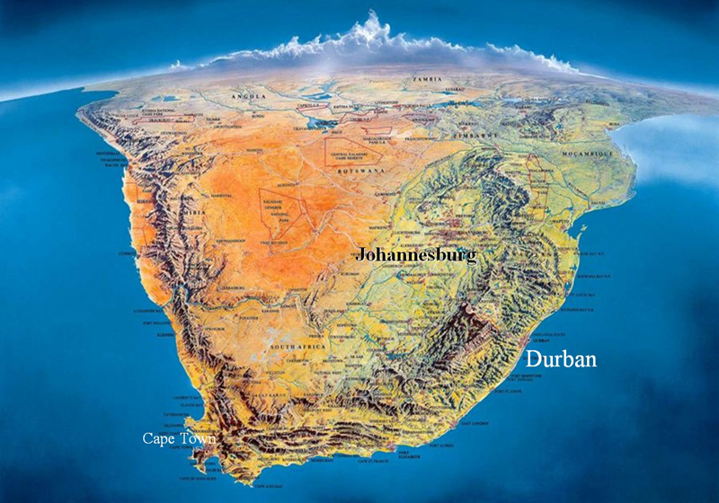 South Africa aerial view