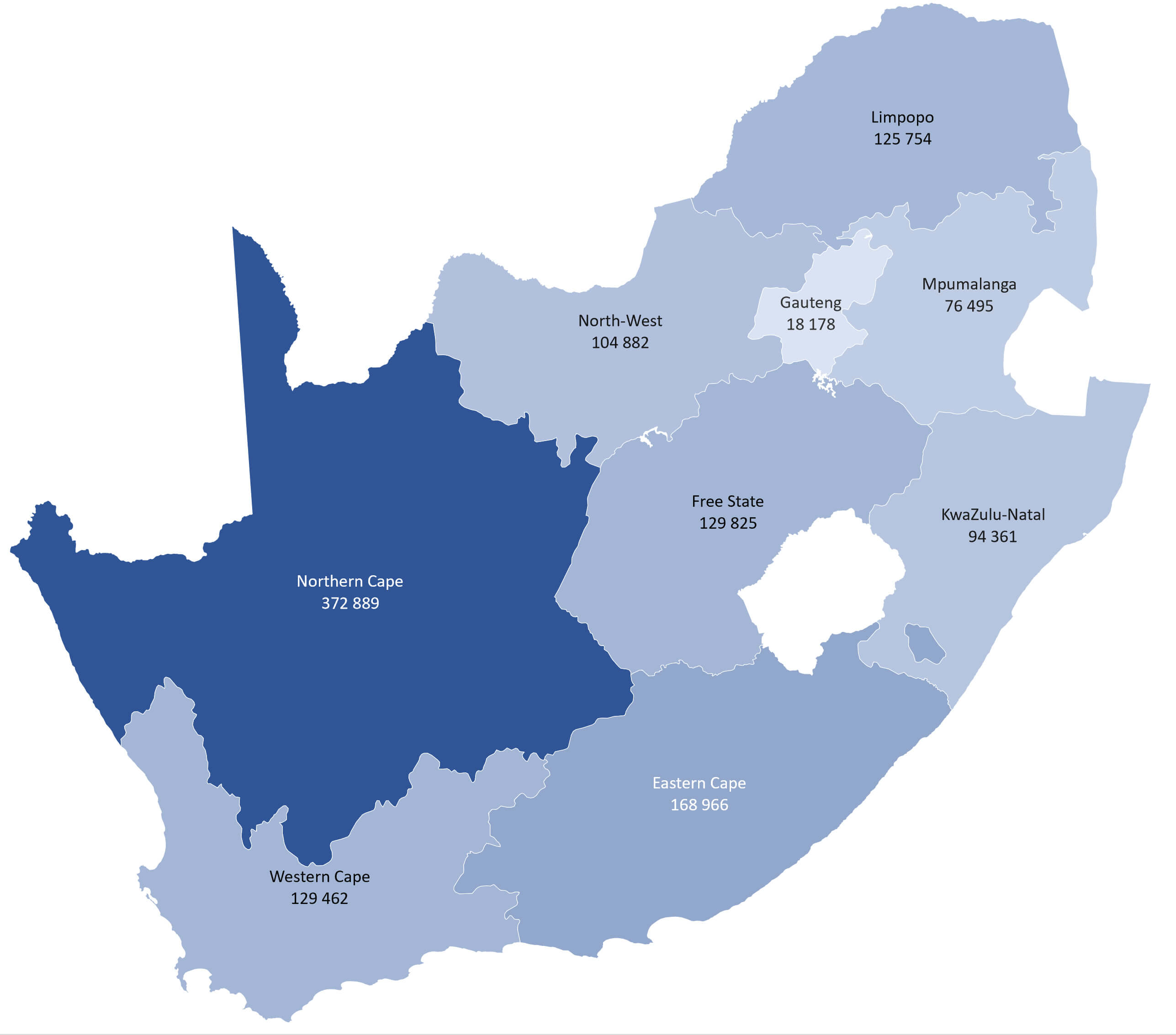 South Africa Regions Map