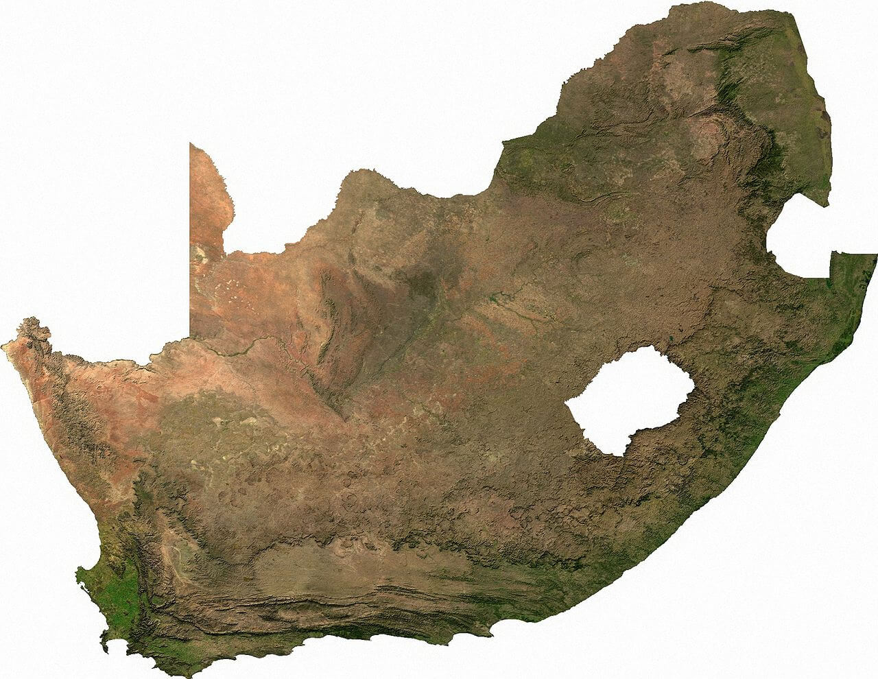 South Africa Satellite Map