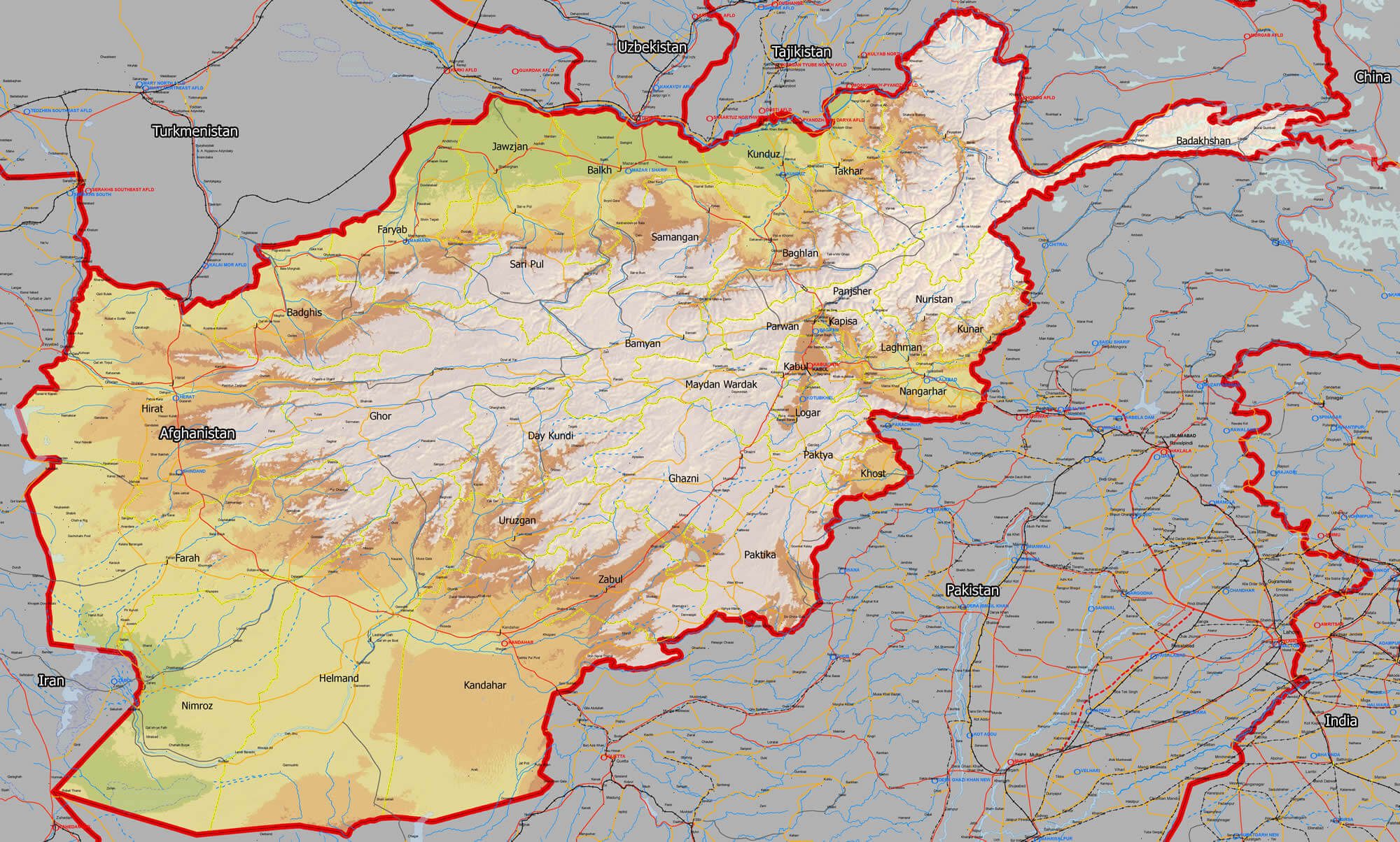 Afghanistan Map - Guide of the World