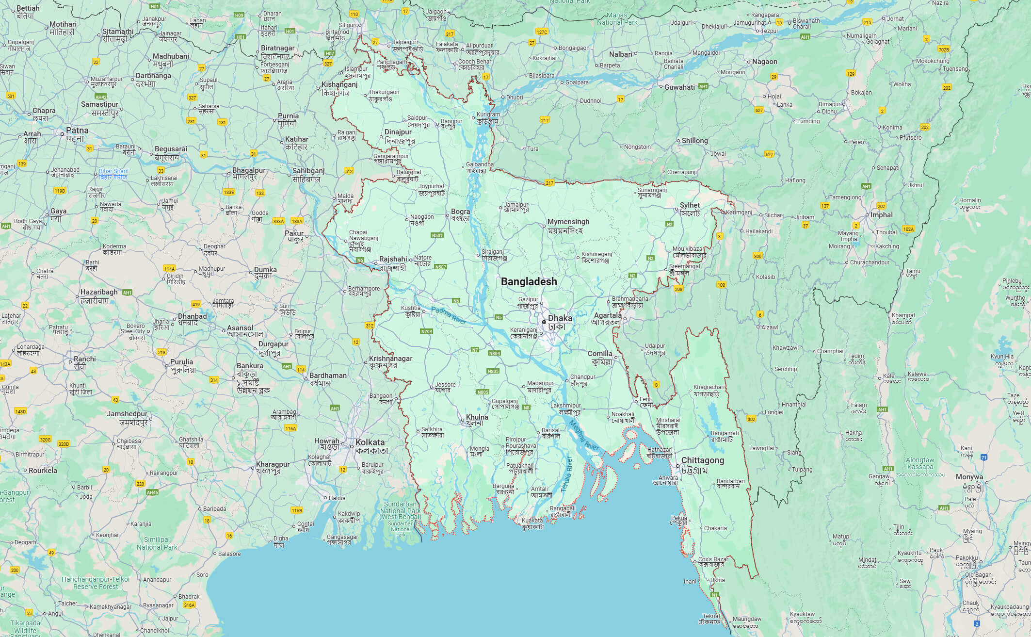 Bangladesh map