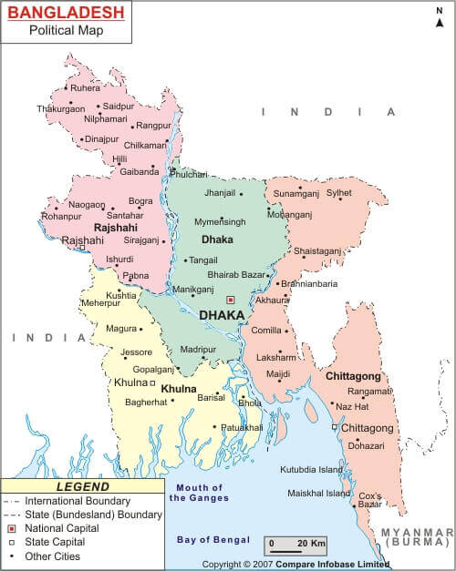 Bangladesh Political Map