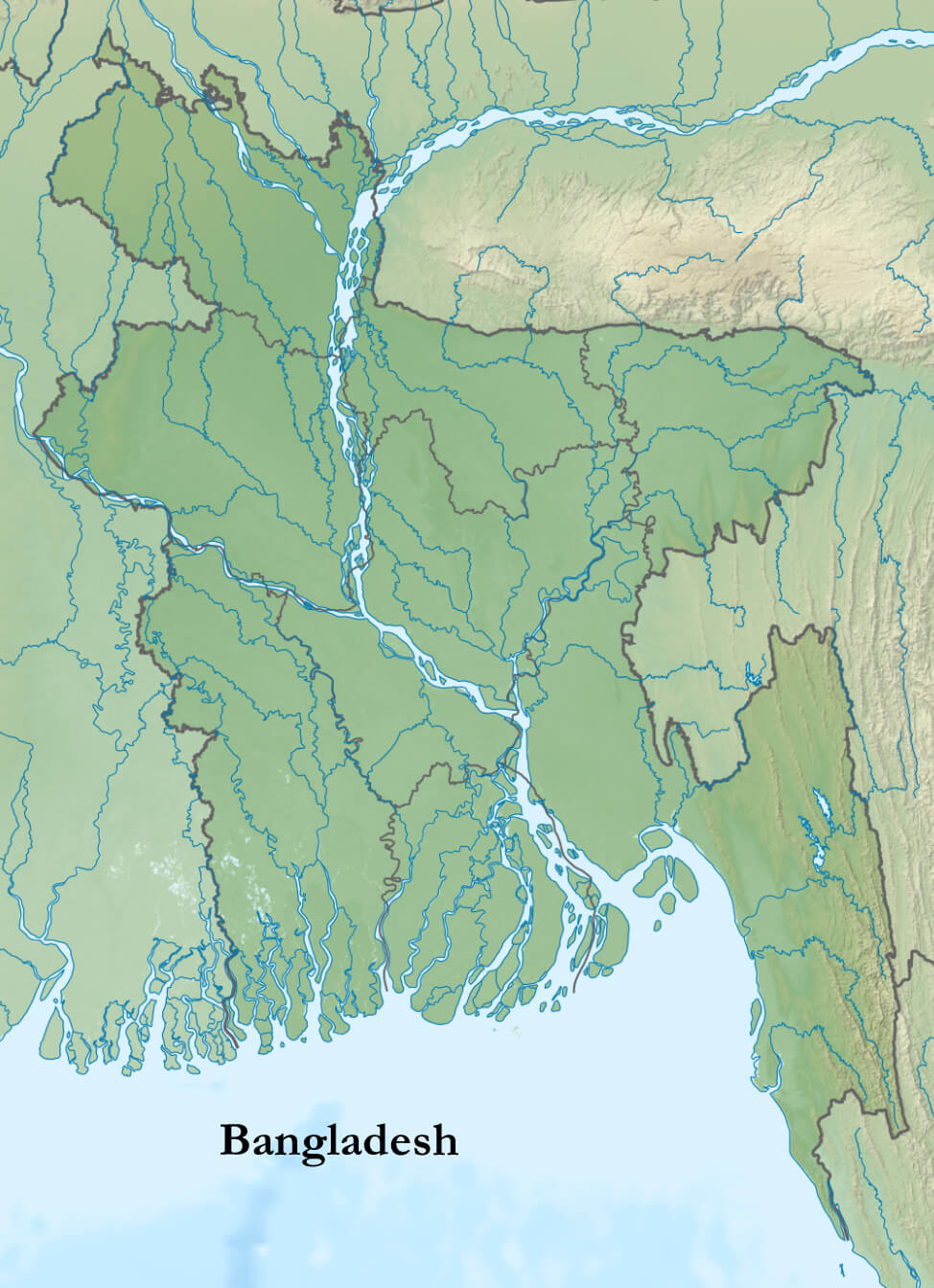 location map of bangladesh