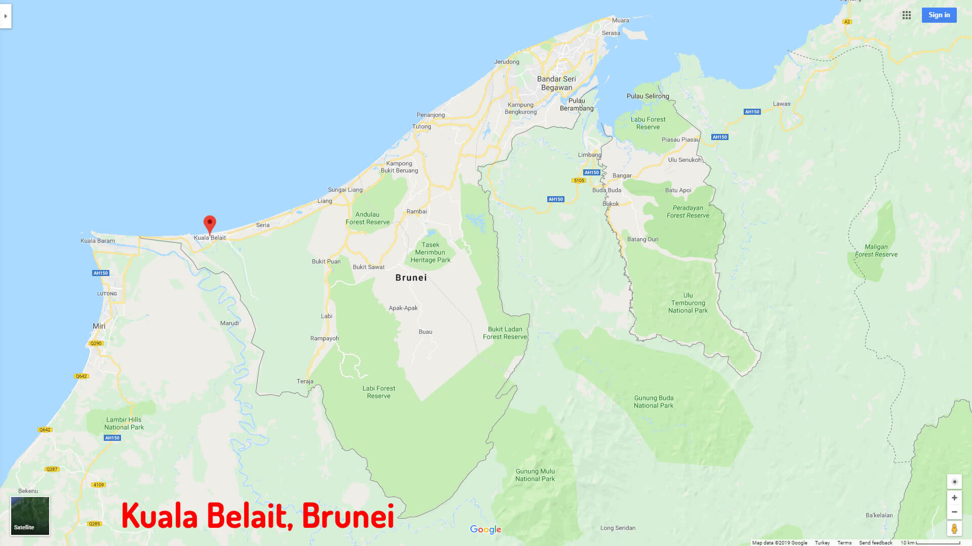 Kuala Belait map Brunei