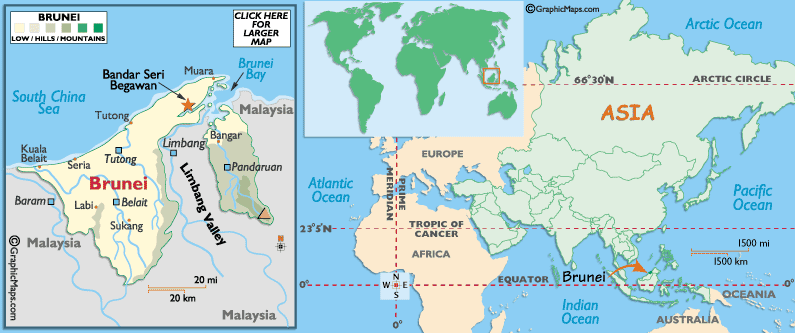 Map of Brunei