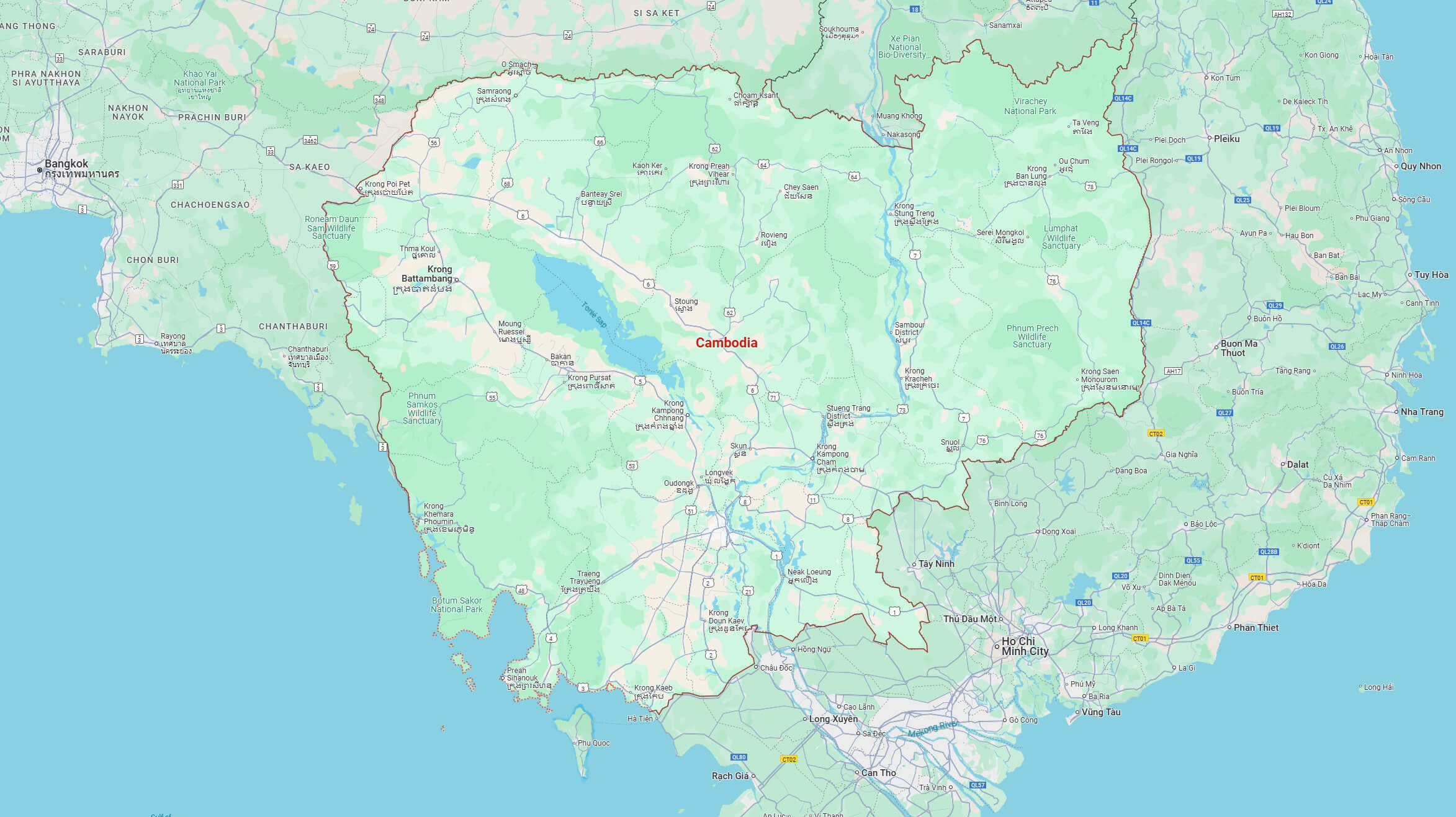 Cambodia cities map