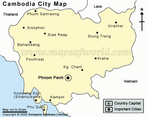 Cambodia City Map