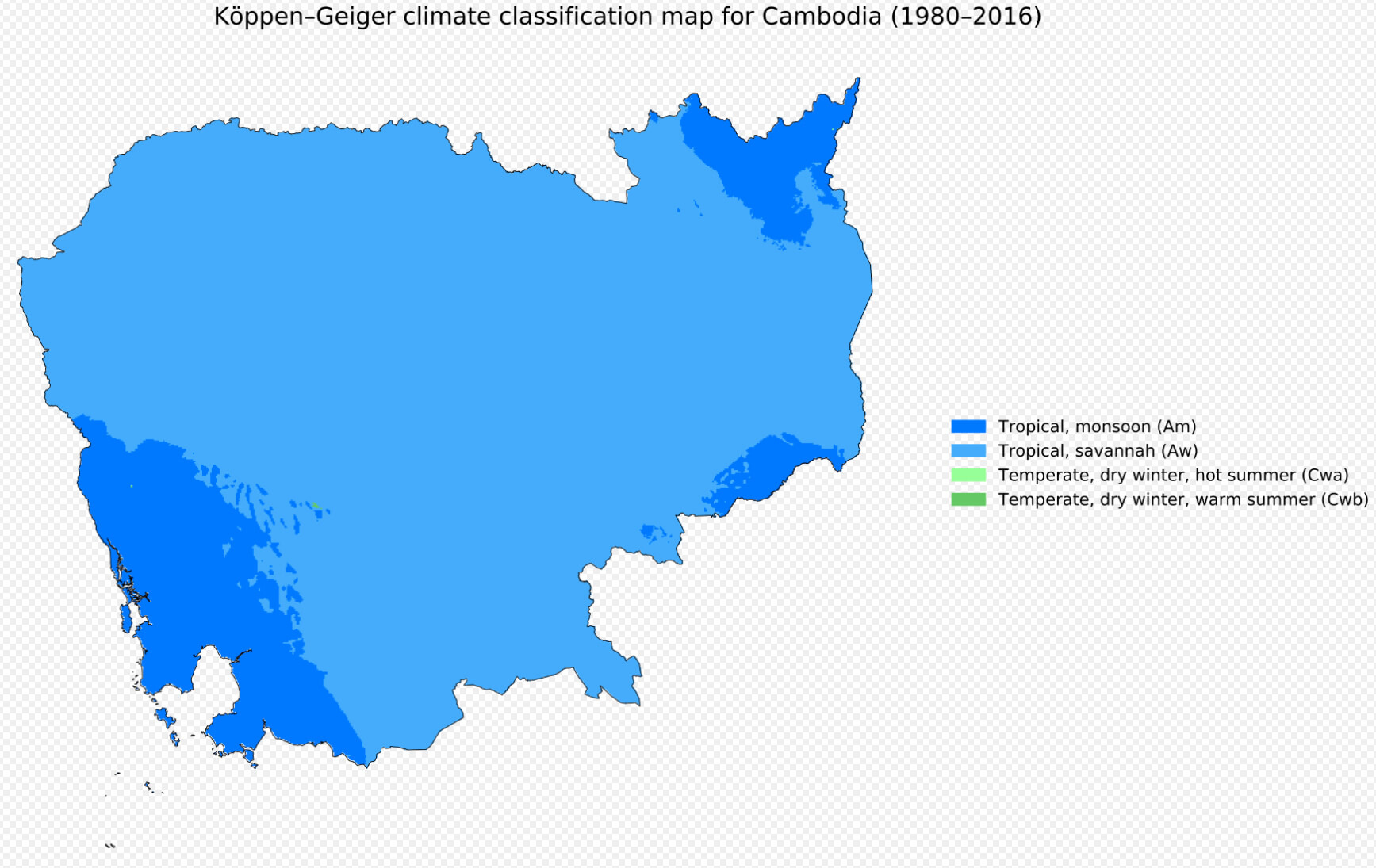 Cambodia climate map