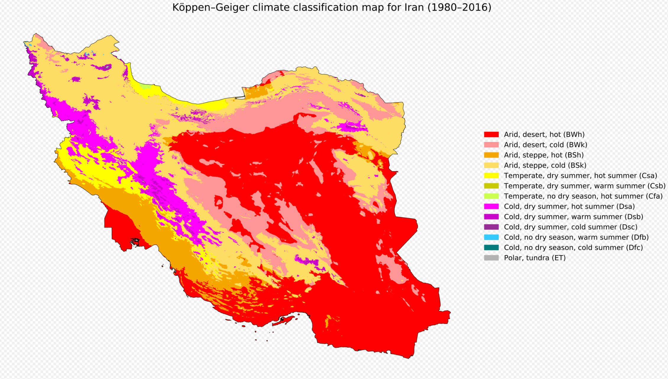 Iran Climate Map