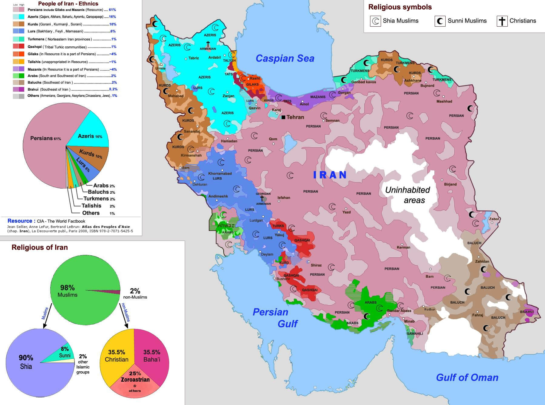 Iran Demography Map