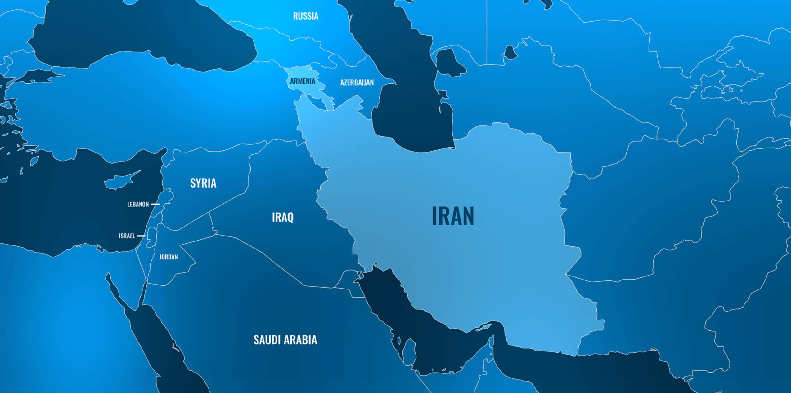 Iran Israel Middle East Countries Map