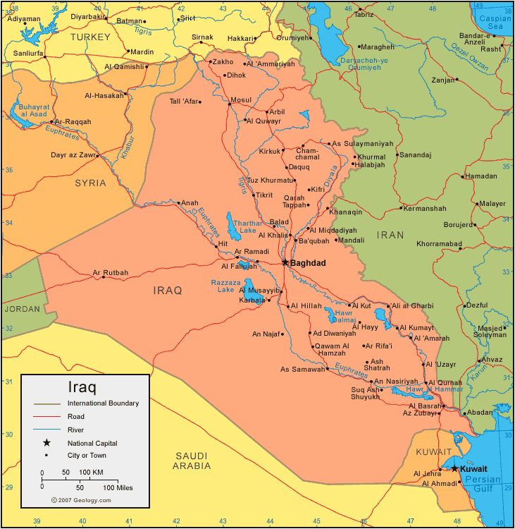 Map of Iraq