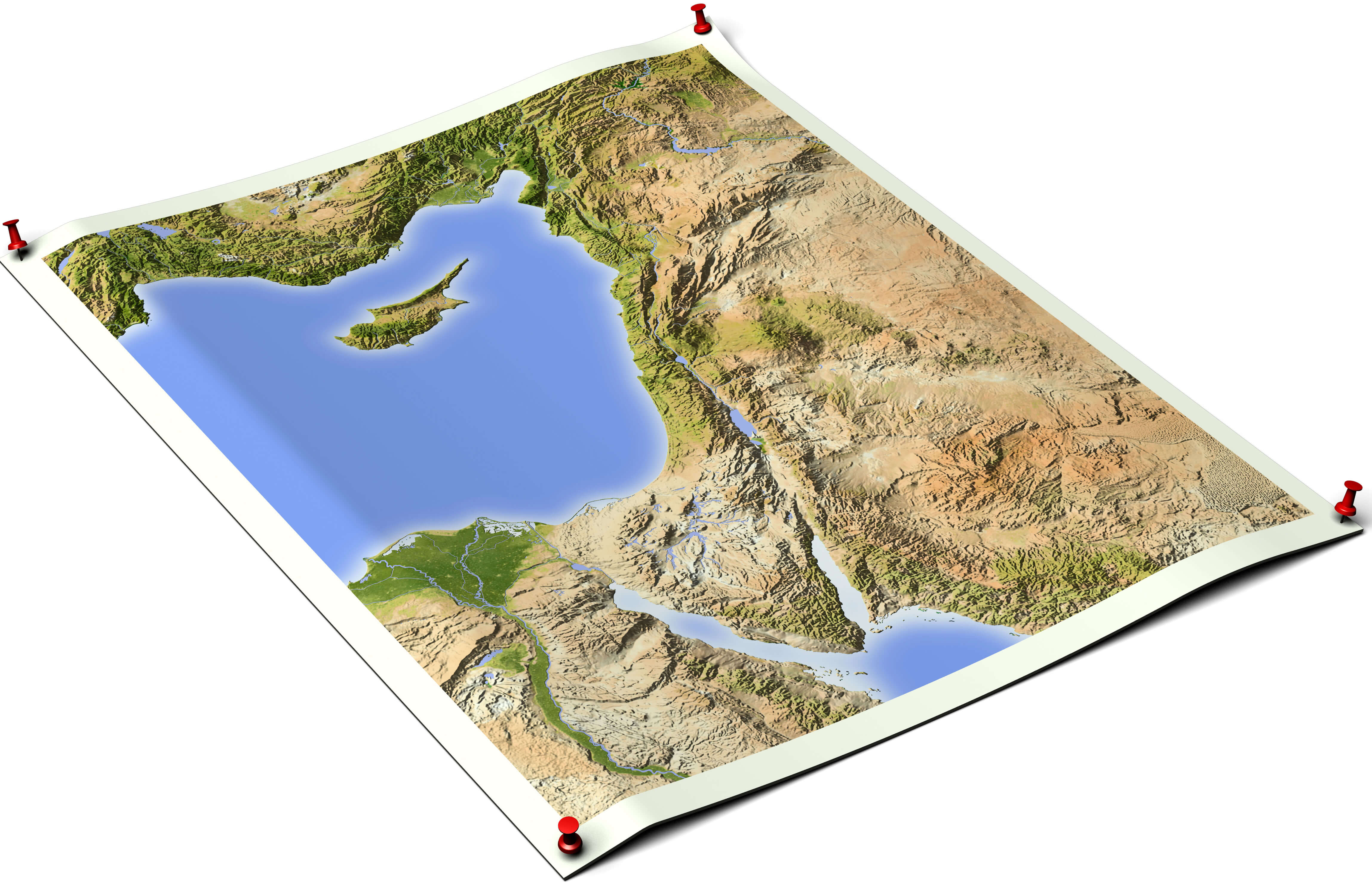 Israel Palestine Unfolded Map