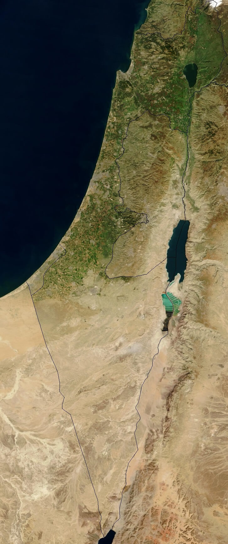 Israel Satellite Map