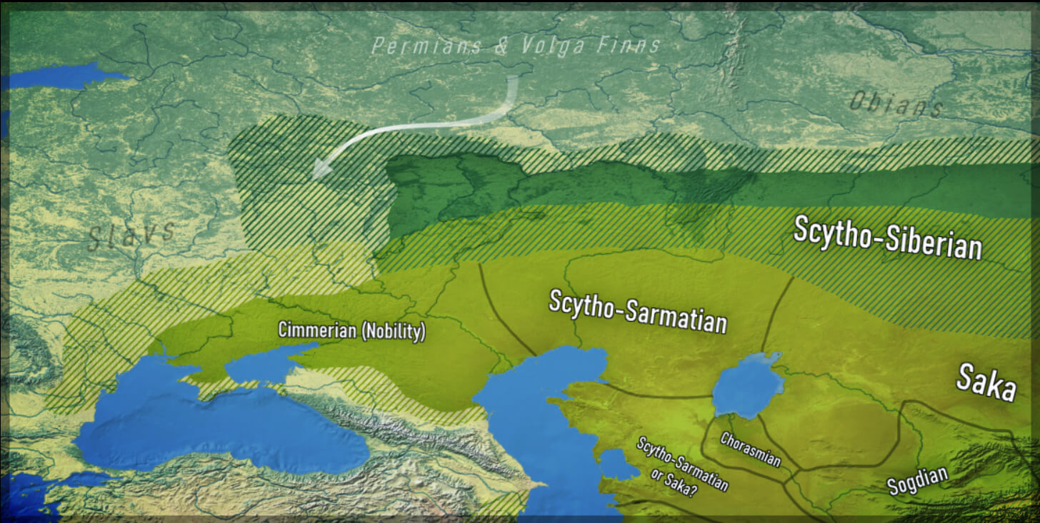 Kazakhstan Map during the iron age