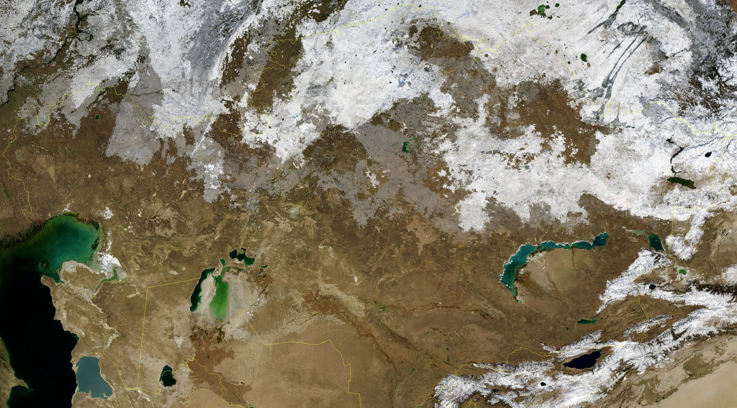 Kazakhstan Satellite Map