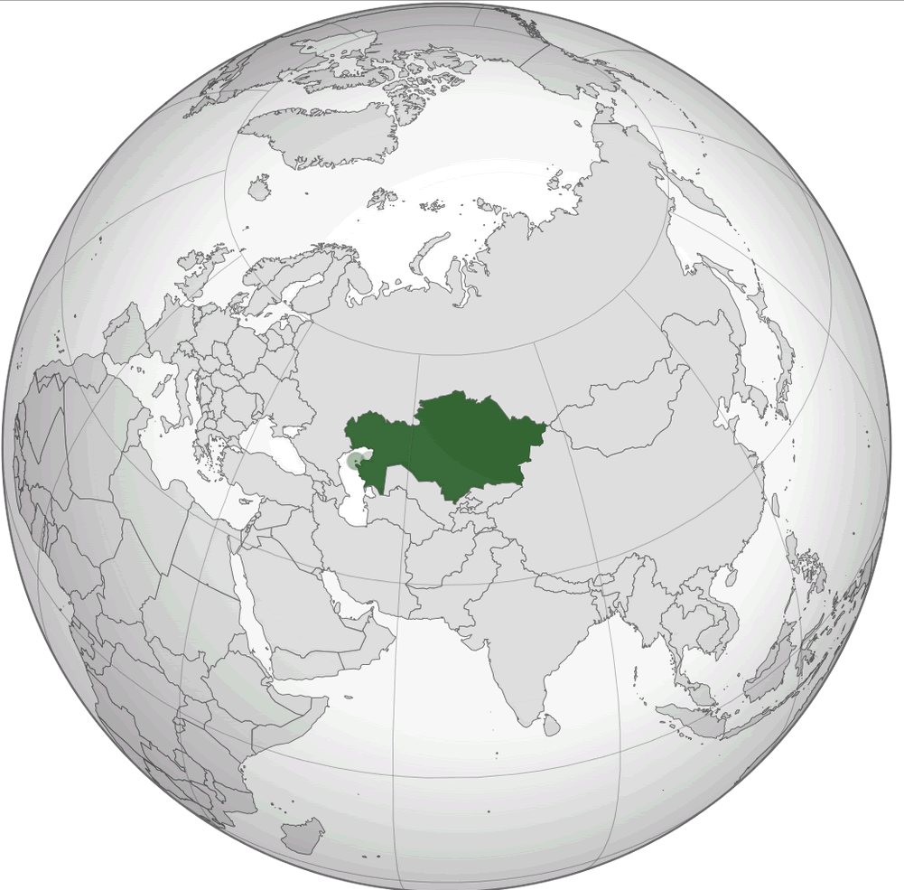 where is Kazakhstan on the world map