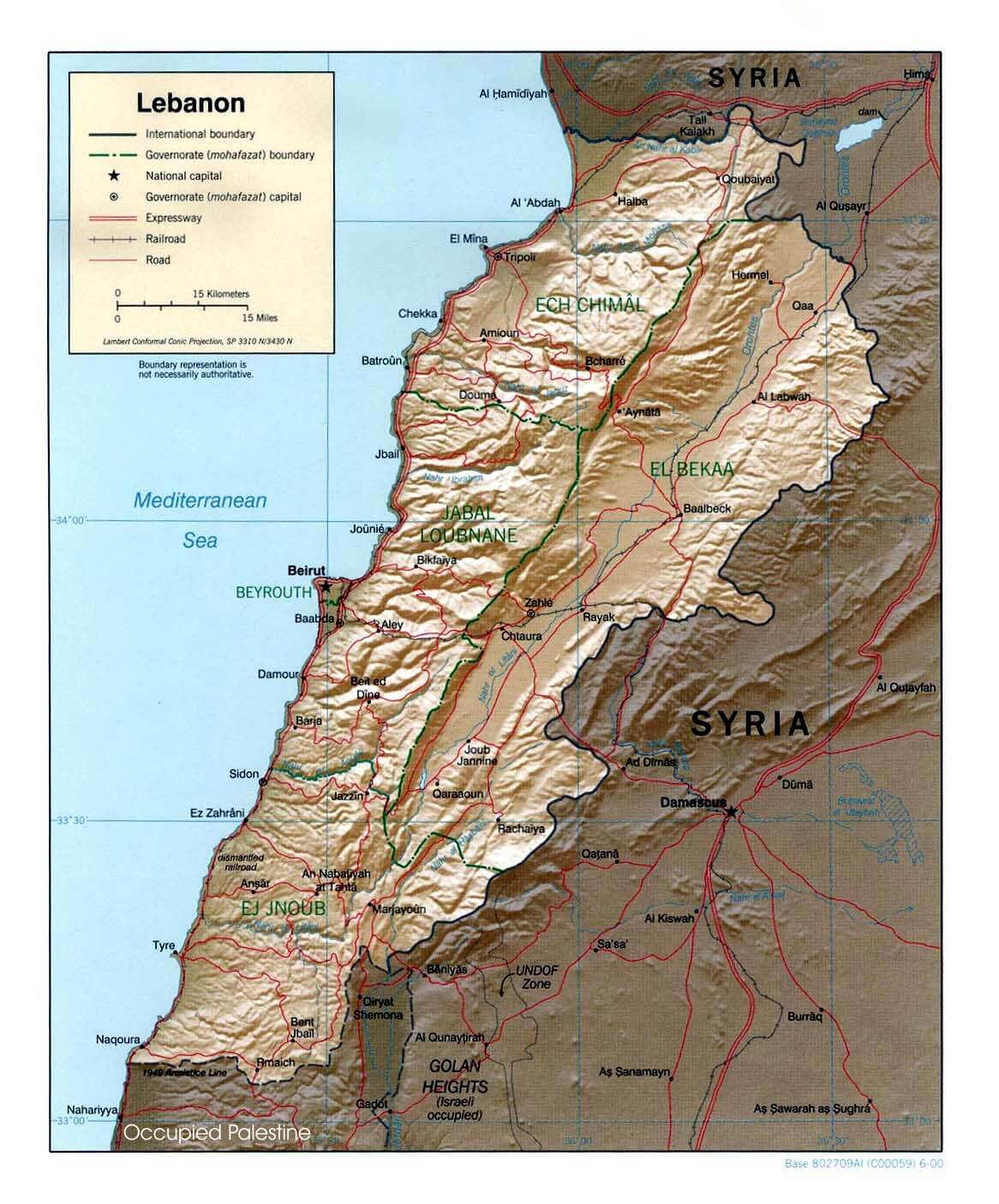 A Collection of Lebanon Maps - Guide of the World