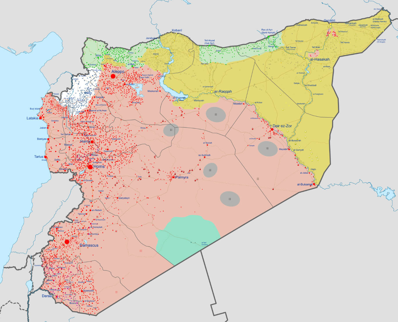 Syria Military Situation Map in November 2023: Updated Conflict Overview