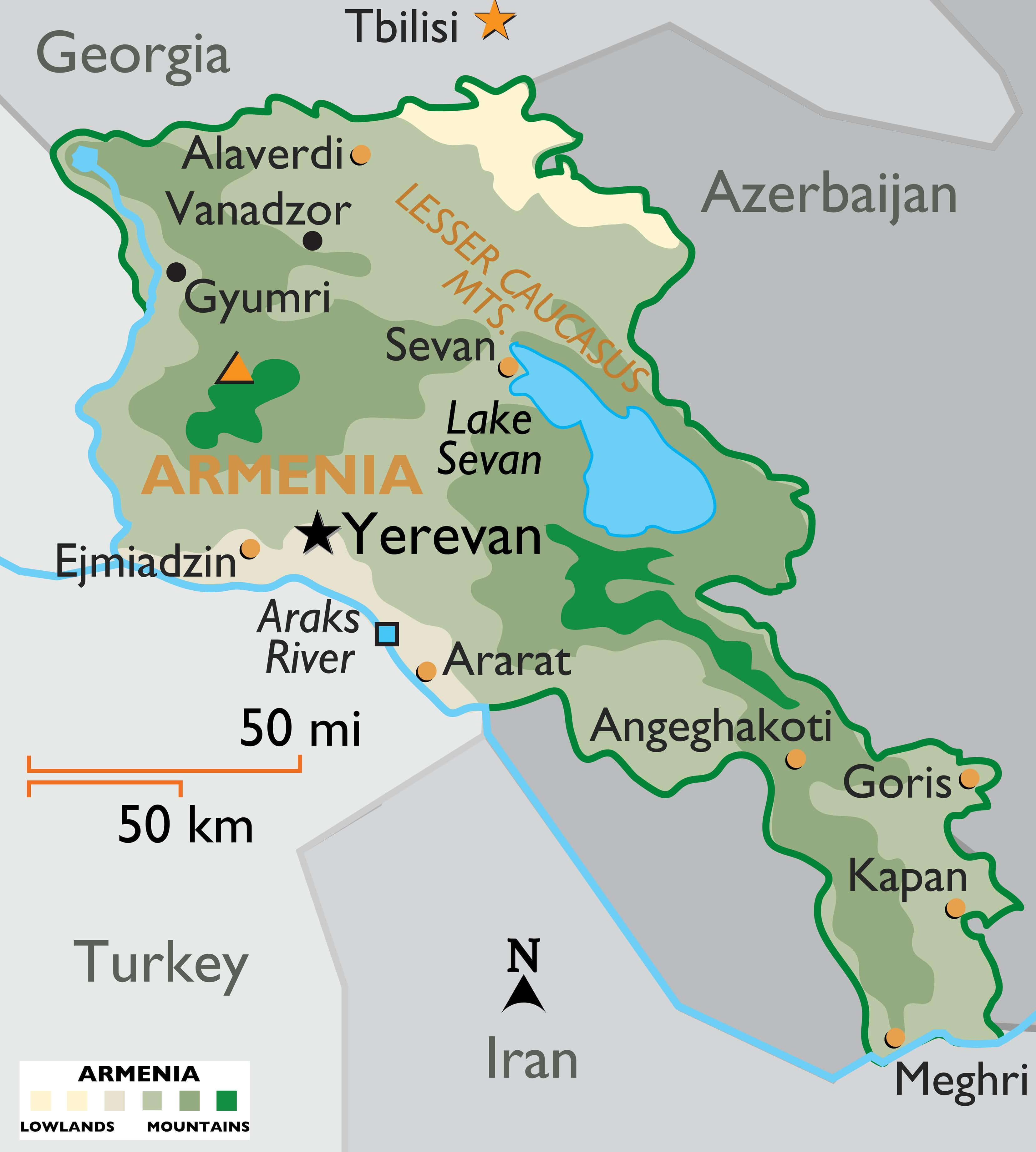 Armenia Map - Guide of the World