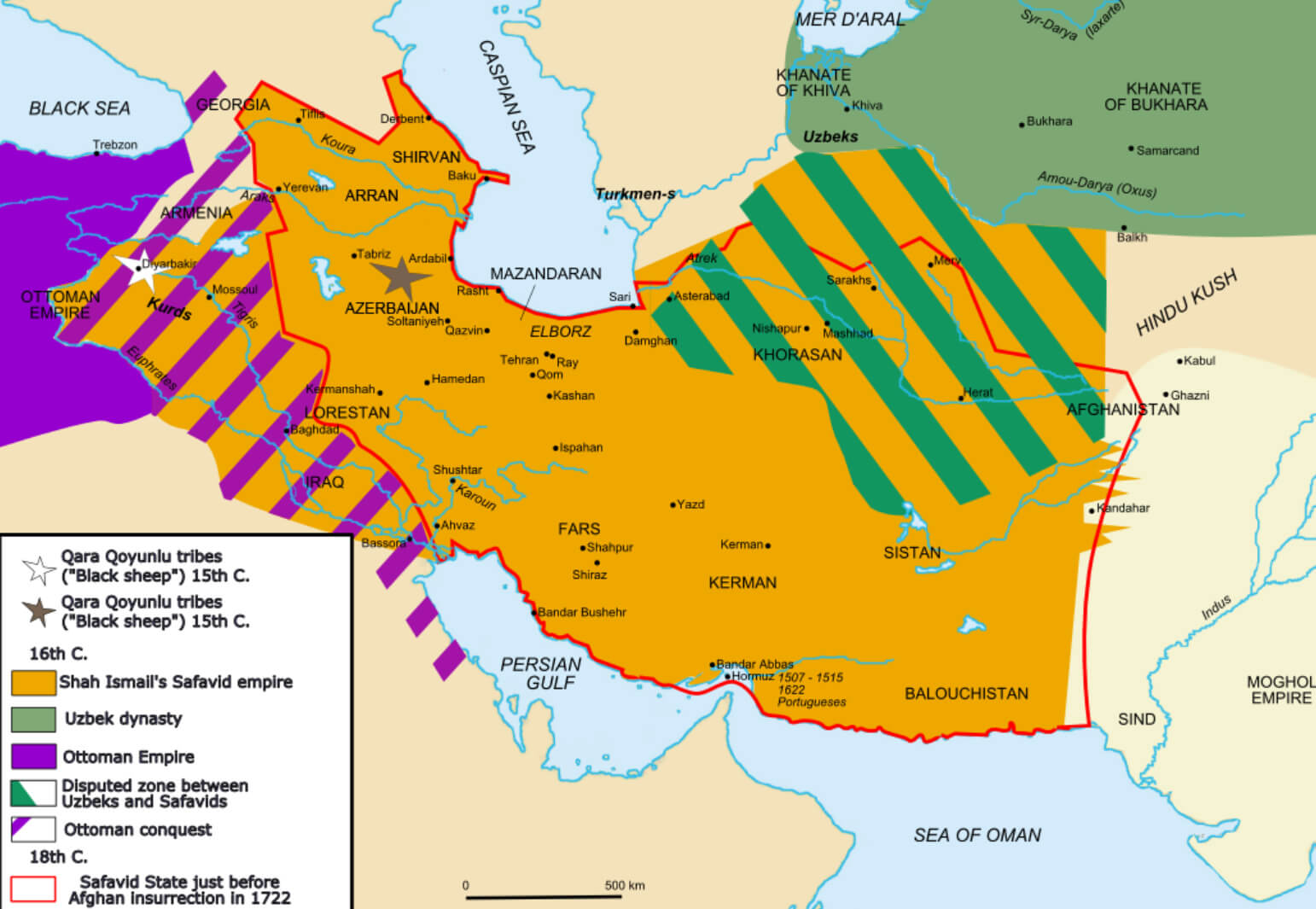 Eastern Armenian Territories Map in 1501