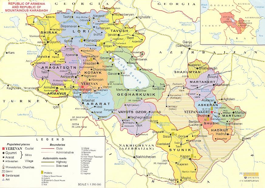 Map of Armenia