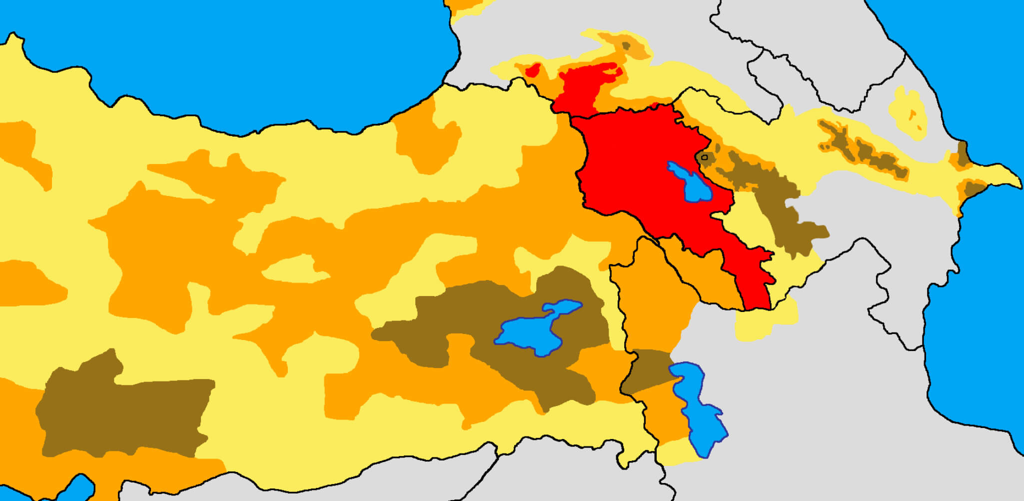 Settlement Area Map of Armenians