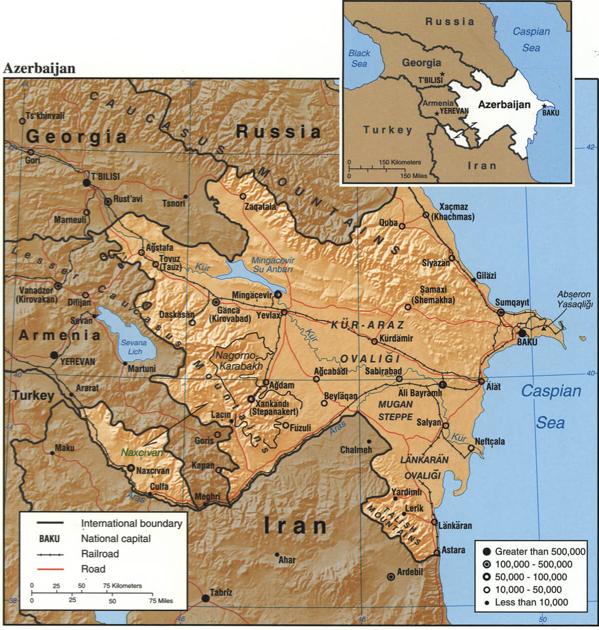 Azerbaijan Cia Map 1995