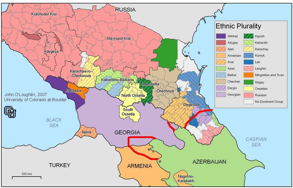 Azerbaijan Ethnic Groups Map