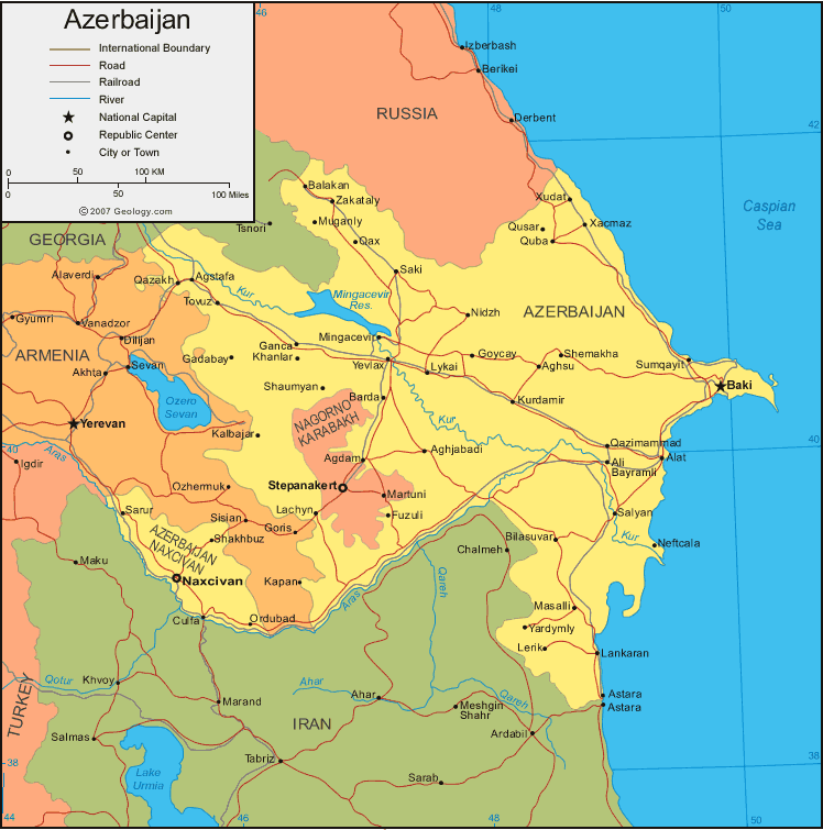 Map of Azerbaijan