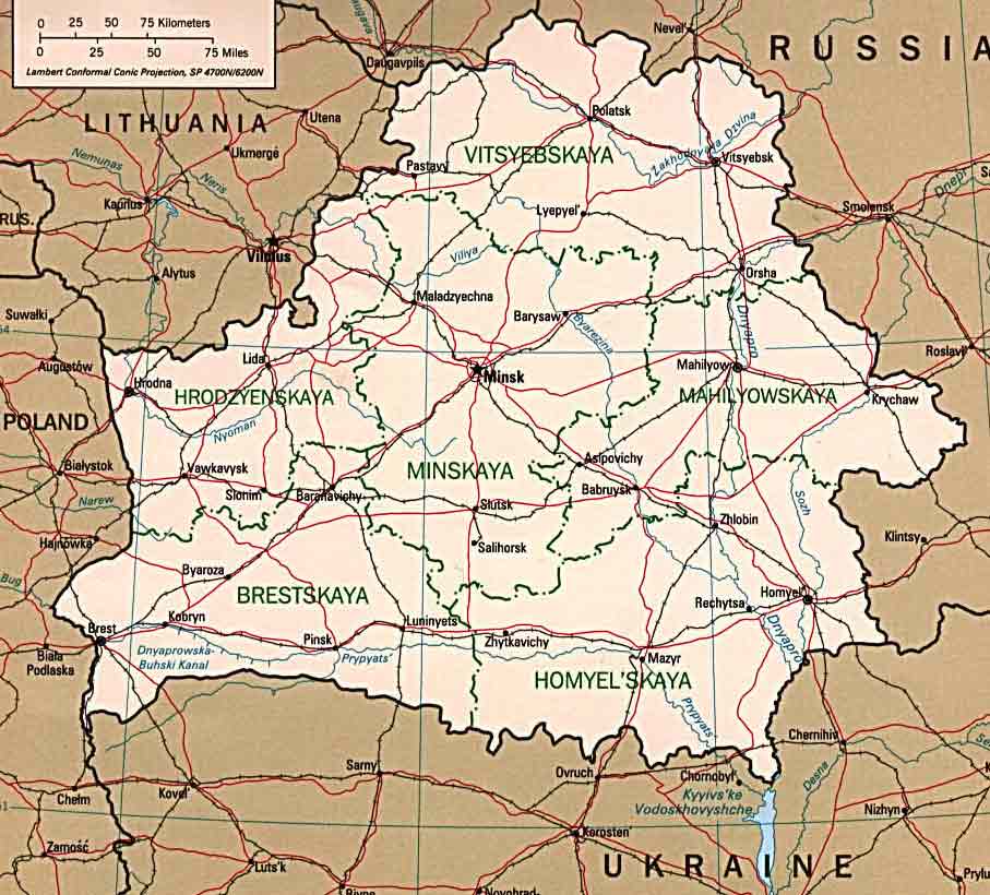 Belarus Cities Map