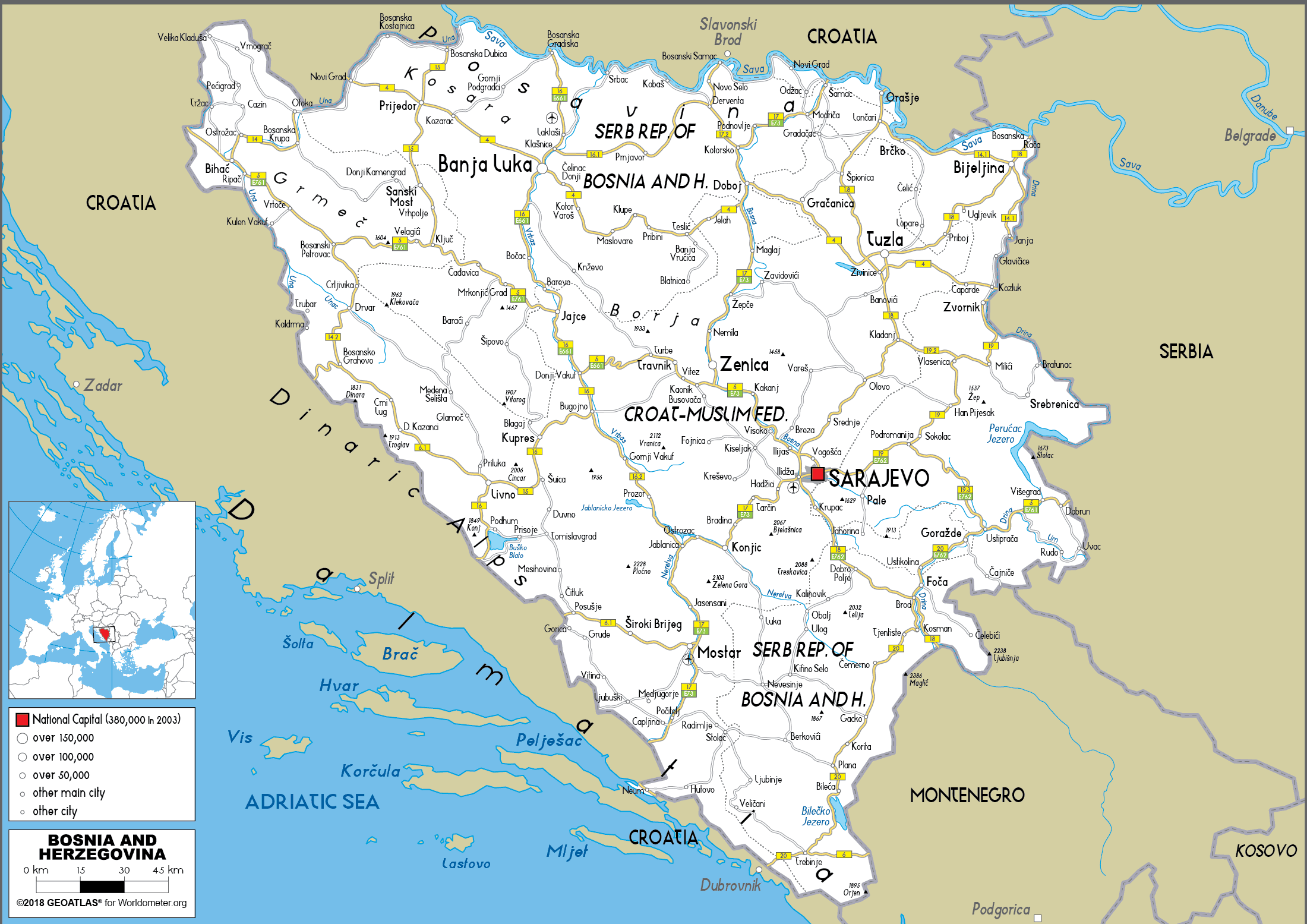 Bosnia and Herzegovina Road Map