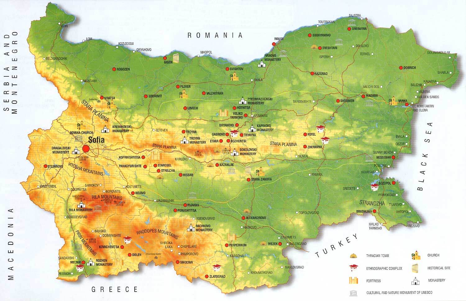 Bulgaria Culture History Map