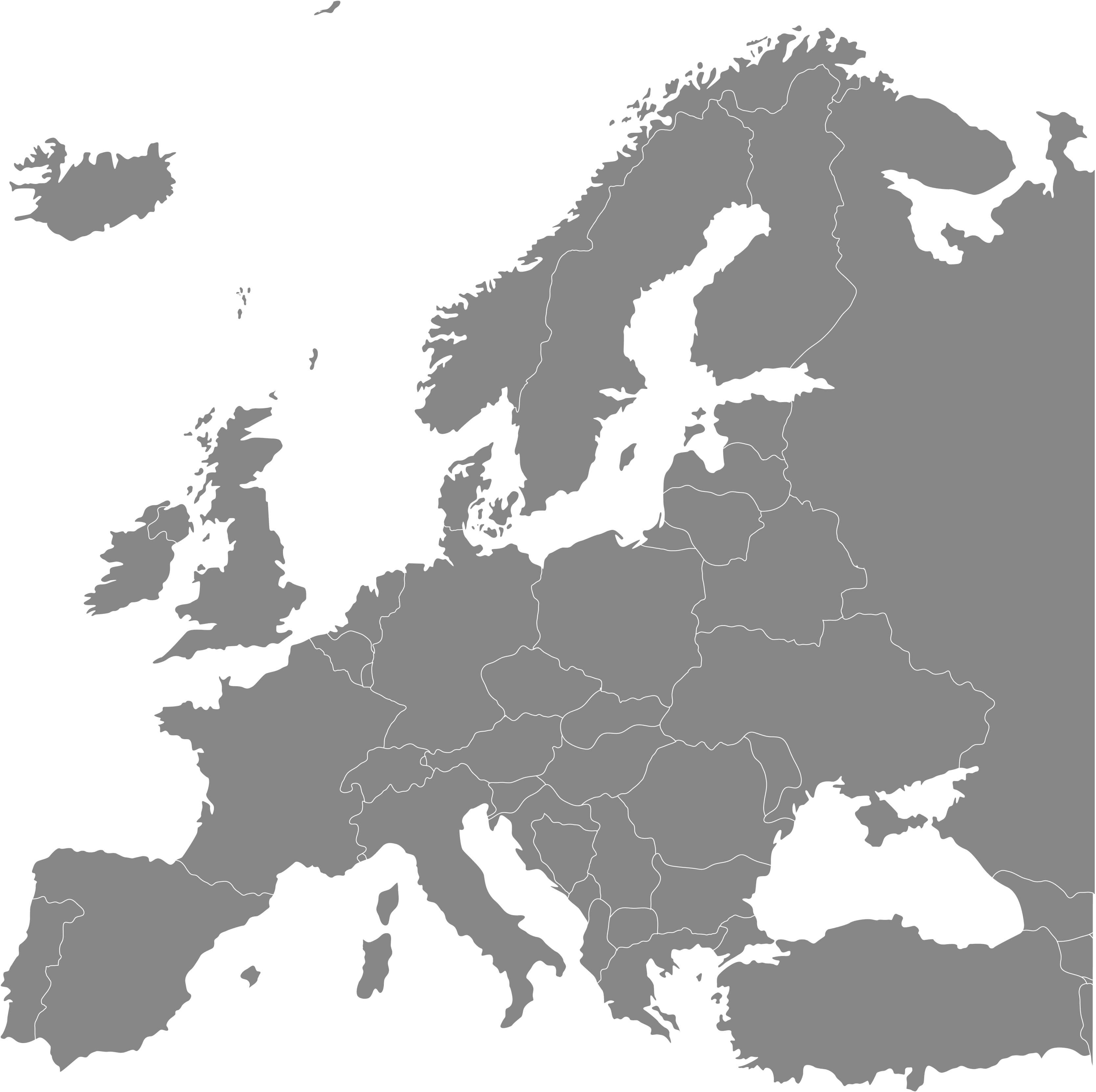 Blank Map of Europe