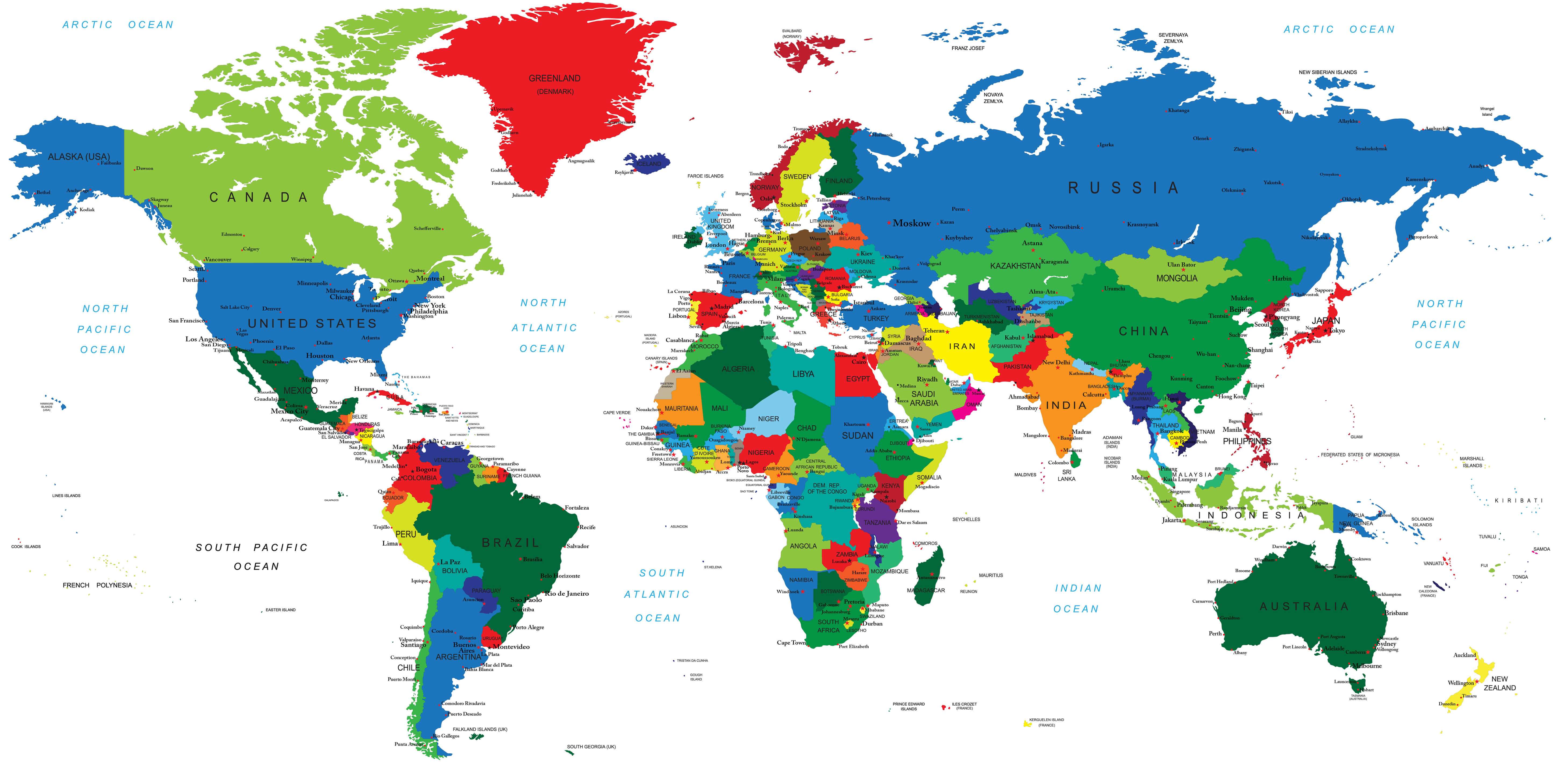 Europe and the World map