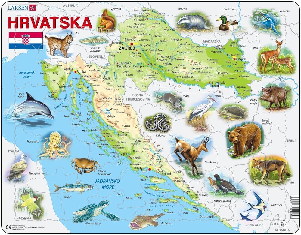 Croatia Animals Map