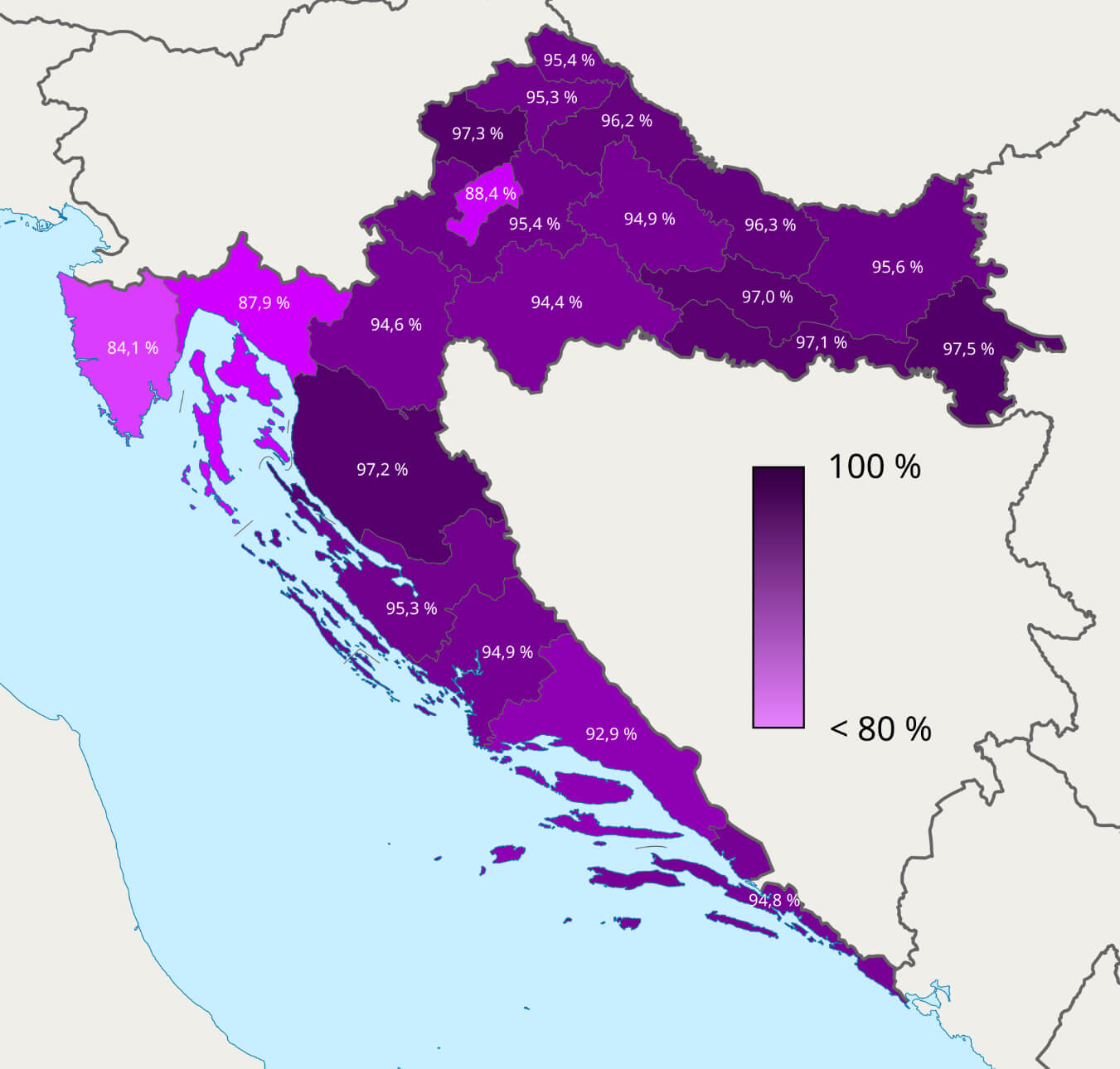 Croatia Religious Map