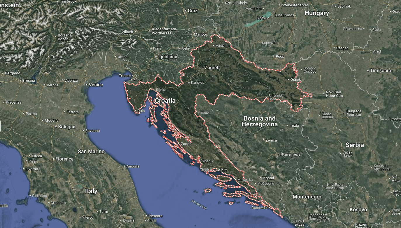 Croatia Satellite Map