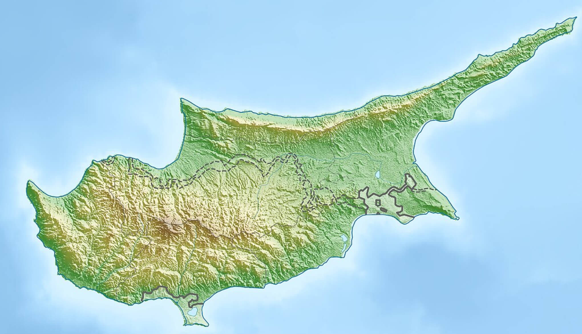 Cyprus Terrain Map