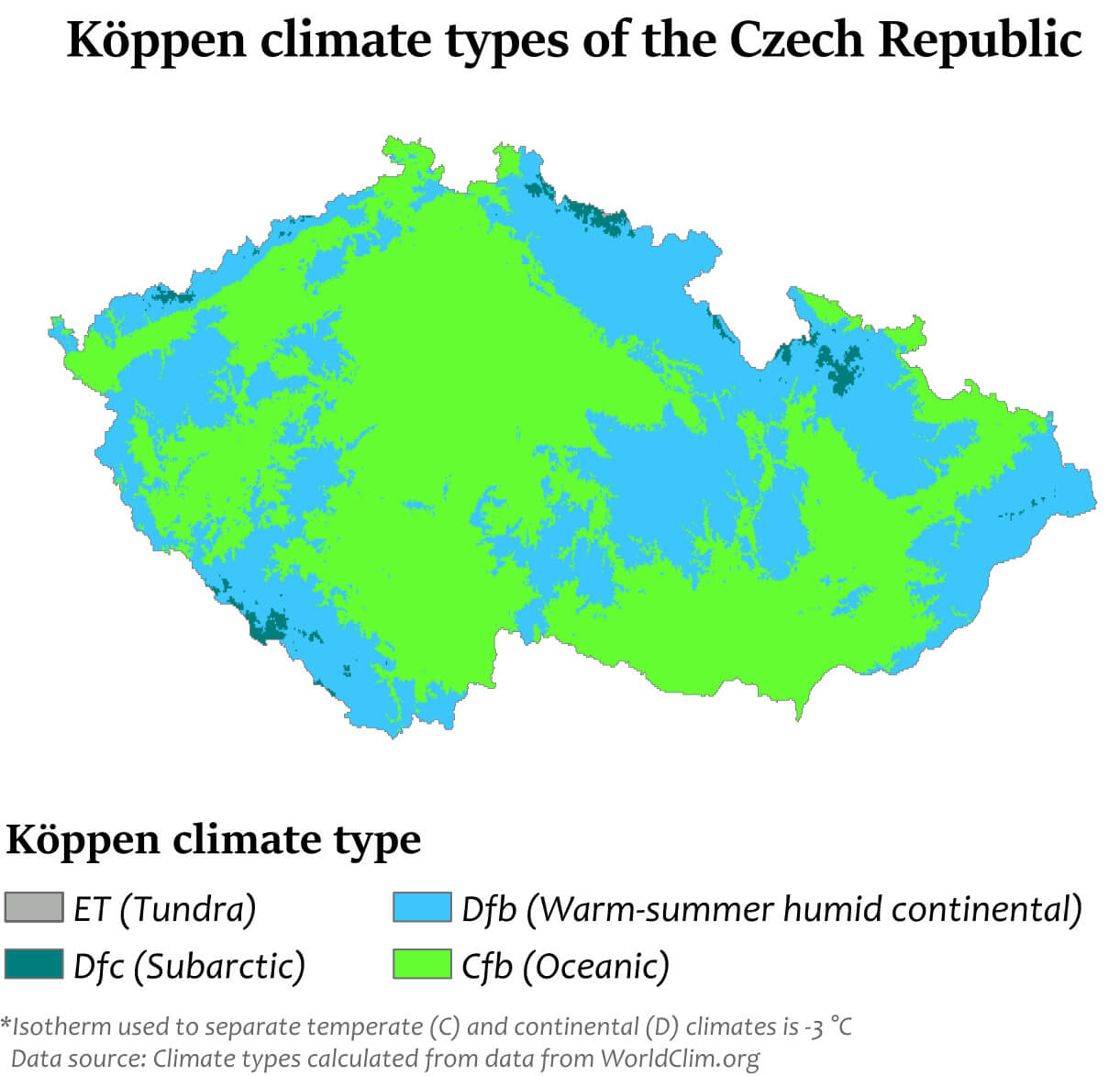 Czech Republic Climate Map